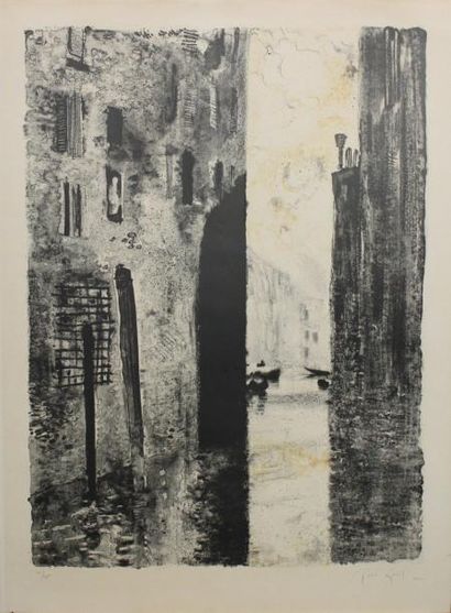 René GENIS (1922-2004)
Vue de Venise. Lithographie...
