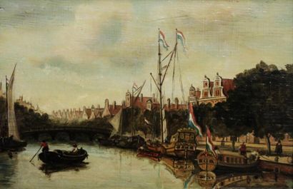 Ecole Hollandaise du XIXème siècle
Scène...