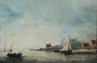 Ecole Hollandaise du XIXème siècle
Scène...