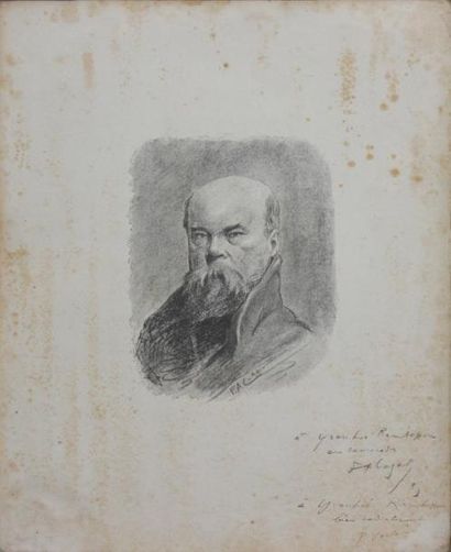 F.AC (XIXème-Xxème)
Portrait de Paul Verlaine,...