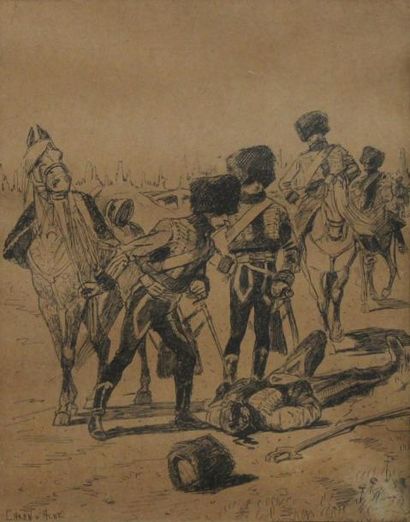 CARAN D'ACHE (1858-1909)
Scène militaire....