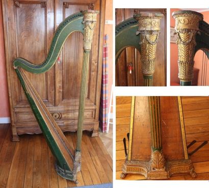 Attribué à NADERMAN, Paris. Harpe en bois...