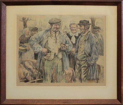 Michel-Adrien SERVANT (1885-1949). Conversation...