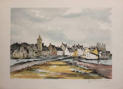 Jean-Pierre LAURENT (1920-2002). Vue de village...