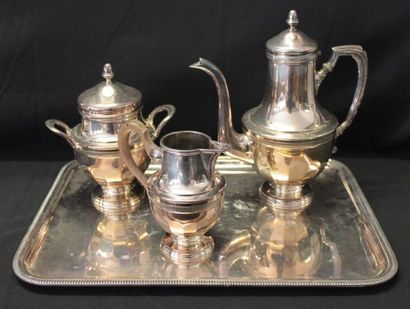 Service à café (recomposé) de 4 pièces.
