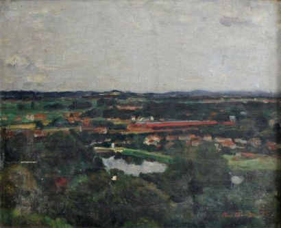 René THOMSEN (1897-1976). Paysage, 1926....