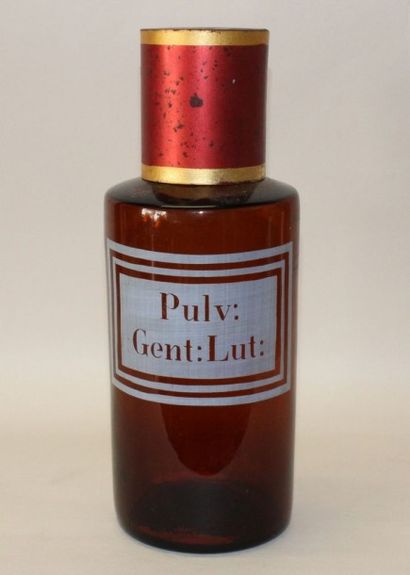 Pot pharmaceutique en verre soufflé bouche...