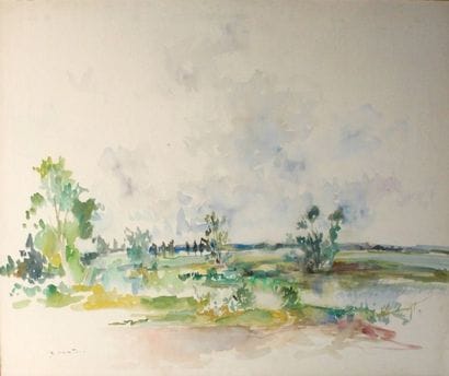 Yves-Jean COMMERE (1920-1986). Paysage en...