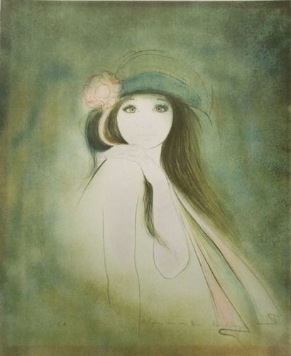 Bernard CHAROY (né en 1931). Jeune élégante....