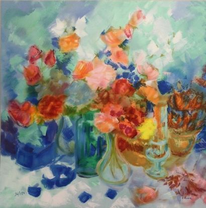Michèle GOUR (né en 1930). Composition aux...