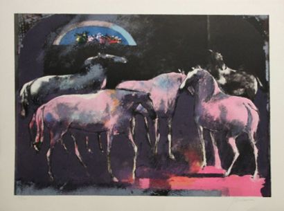 Paul GUIRAMAND (1926-2007). Les chevaux....