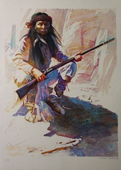 Guy MANNING (né en 1936). L'indien et son...