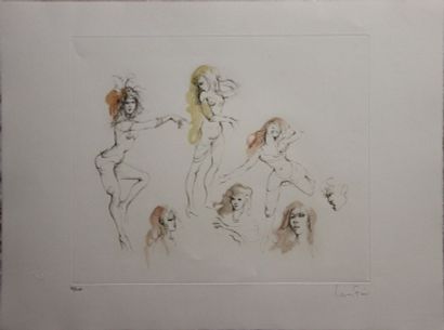 Leonor FINI (1907-1996). Etudes. Gravure...