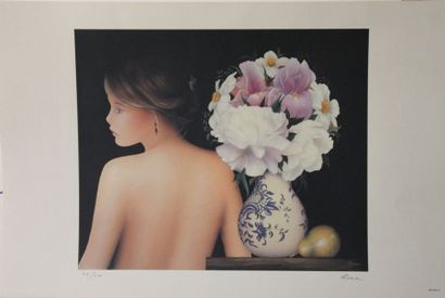 Alain GENEAU (né en 1935). Jeune fille au...