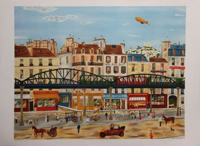 Daniel GANDRÉ (né en 1938). Pigalle animée....