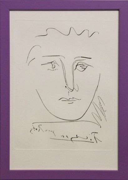 D'après Pablo PICASSO (1881-1973). Portrait....