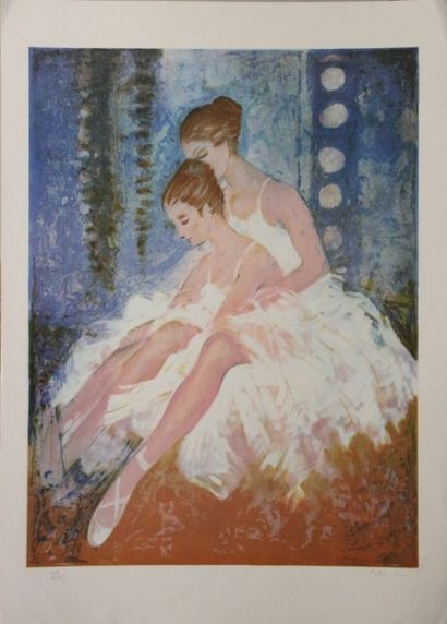 Bernard TAURELLE (né en 1931). Les ballerines....