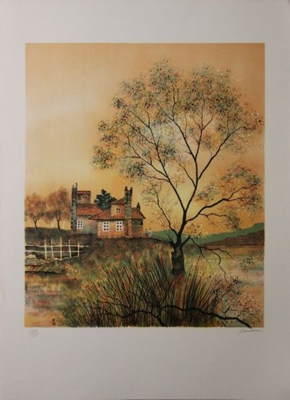 Antonio RIVERA (né en 1939). Paysage. Lithographie...