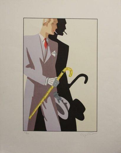 WURTZ (Xxème). Le gentilhomme. Lithographie...