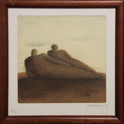 Garif BASYROV (1944-2004). Personnages. Eau-forte...