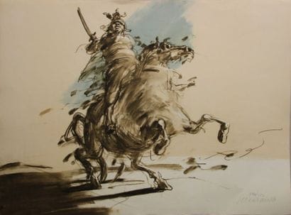 Claude WEISBUCH (1927-2014). La Cavalier....