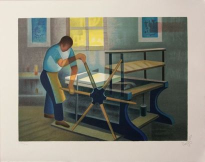Louis TOFFOLI (1907-1999). Les métiers. Lithographie...