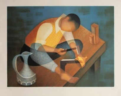 Louis TOFFOLI (1907-1999). Les métiers. Lithographie...