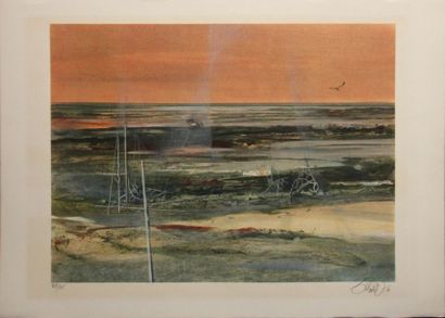 Jean-Baptiste VALADIÉ (né en 1933). La camargue,...