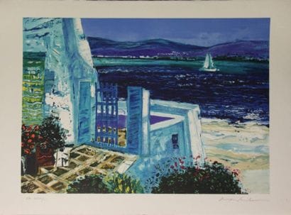 Jean Pierre POPHILLAT (né en 1937). Vue méditerranéenne....