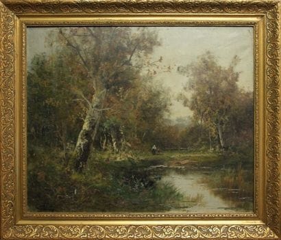 Attribué à Léon RICHET (1847-1907). Paysage...