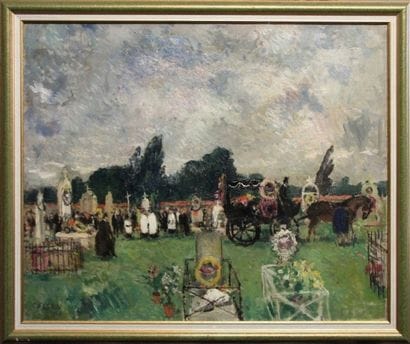 Marcel COSSON (1878-1956). Funérailles, 1927....
