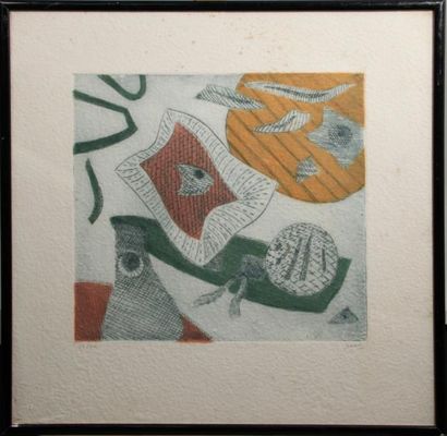 Henri GOETZ (1909-1989). Composition. Eau-forte...
