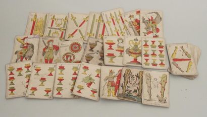 BONY, Lunéville. Suite de trente cartes (aluette)...