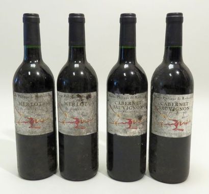 Lot de 4 BTLS, comprenant : -Cabernet Sauvignon,...