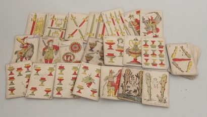 BONY, Lunéville. Suite de trente cartes (aluette)...