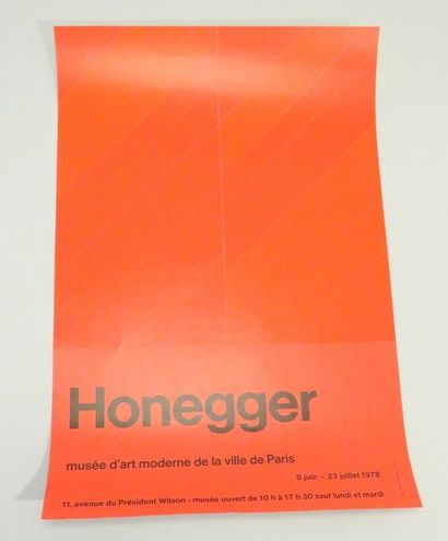 Affiche lithographiée : HONEGGER. 60,5 cm...