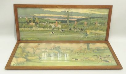 Harry ELIOTT (1882-1959). Chasse à courre....
