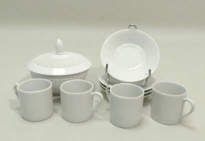 Partie de service à café de huit pièces en...