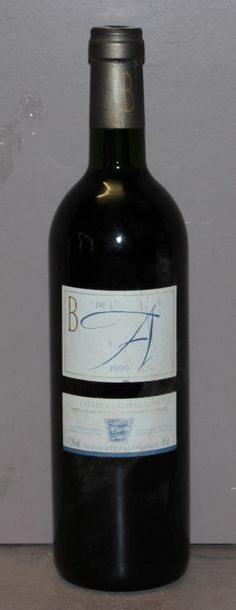 B de l'A, Côtes de Castillon, millésime 1999....