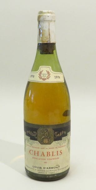 Chablis, Louis D'Armont, millésime 1974....