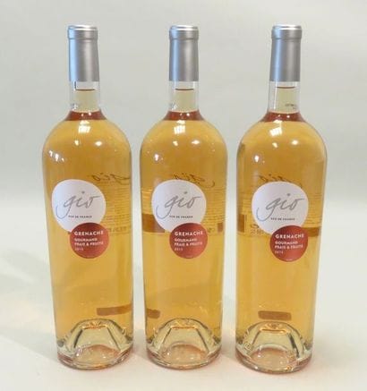 Gio, Rosé, Pays d'Oc, millésime 2015. 3 MAGS...