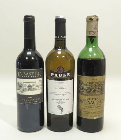 Lot de 3 BTLS comprenant : -Château Cantenac...