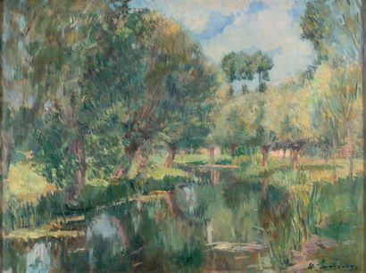 ALBERT LEBOURG (1849-1928)

Paysage de Chalou-Moulineux,...