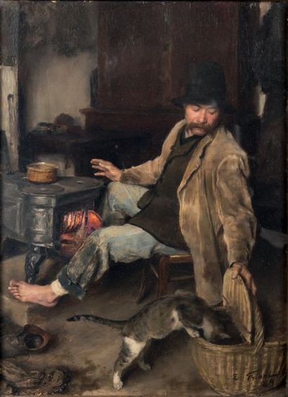 Émile FRIANT (1863-1932)

Homme et son chat...