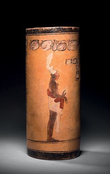 VASE DECORATED WITH TWO FIGURES AND A SEQUENCE...