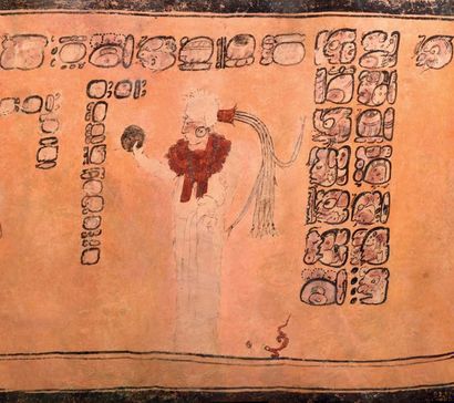 VASE DECORATED WITH TWO FIGURES AND A SEQUENCE...