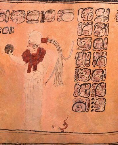 VASE DECORATED WITH TWO FIGURES AND A SEQUENCE...