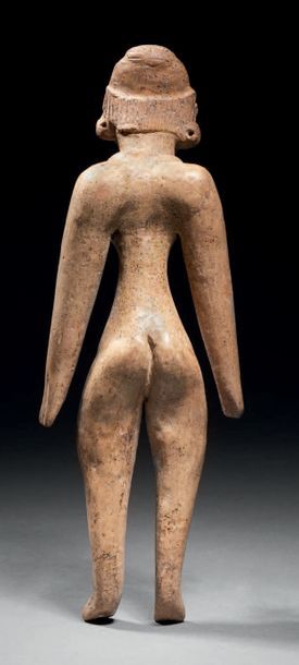 WOMAN STANDING ARM LONG BODY Huatec culture,...