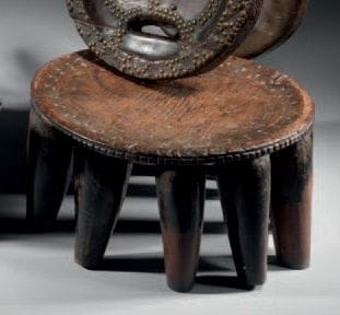 NUPE SEAT, NIGERIA
Wood with a glossy black-brown...