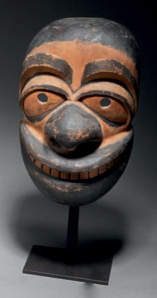 INUIT MASK, GROËNLAND
20th century Light
wood
H....